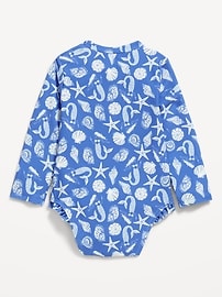 Image number 2 showing, Printed Zip-Front Rashguard One-Piece Swimsuit for Baby