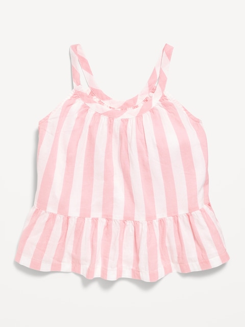 Printed Cami Peplum Top for Toddler Girls