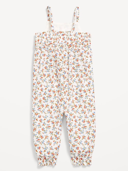 View large product image 2 of 2. Printed Sleeveless Pocket Jumpsuit for Baby