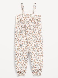 Image number 2 showing, Printed Sleeveless Pocket Jumpsuit for Baby