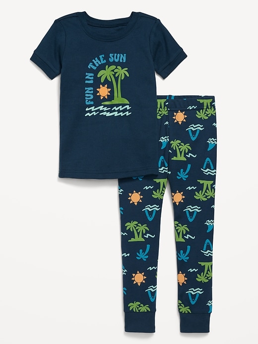 View large product image 1 of 2. Snug-Fit Graphic Pajama Set for Toddler & Baby