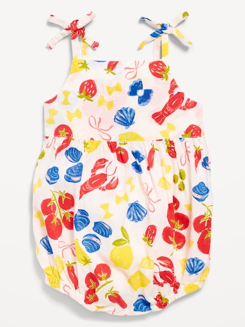 Printed Sleeveless One-Piece Romper for Baby