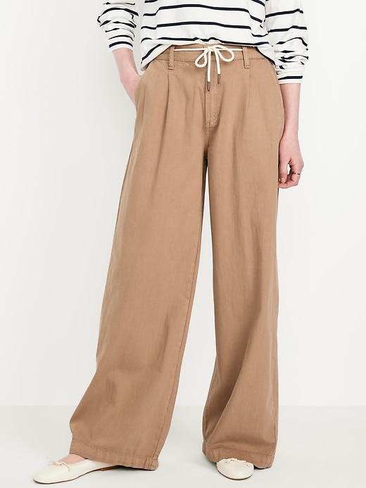 Image number 2 showing, High-Waisted Super Wide-Leg Drapey Pants