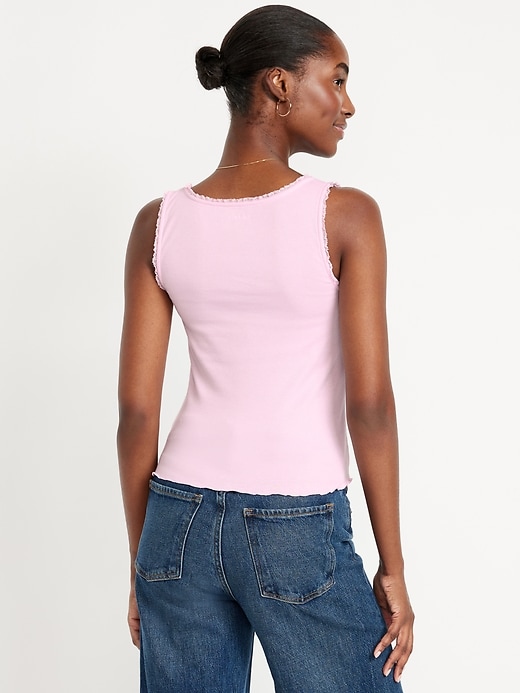 Image number 2 showing, Ribbed Cinched-Front Tank Top