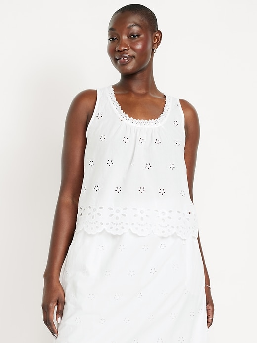 Image number 5 showing, Sleeveless Eyelet Top