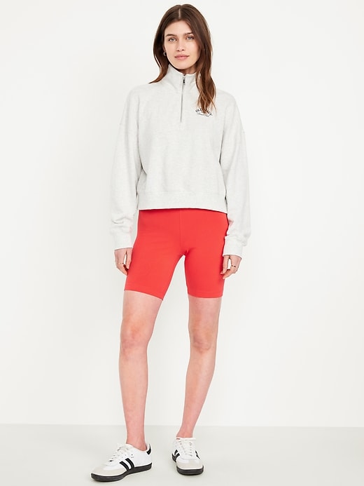 Image number 1 showing, High-Waisted Biker Shorts -- 8-inch inseam