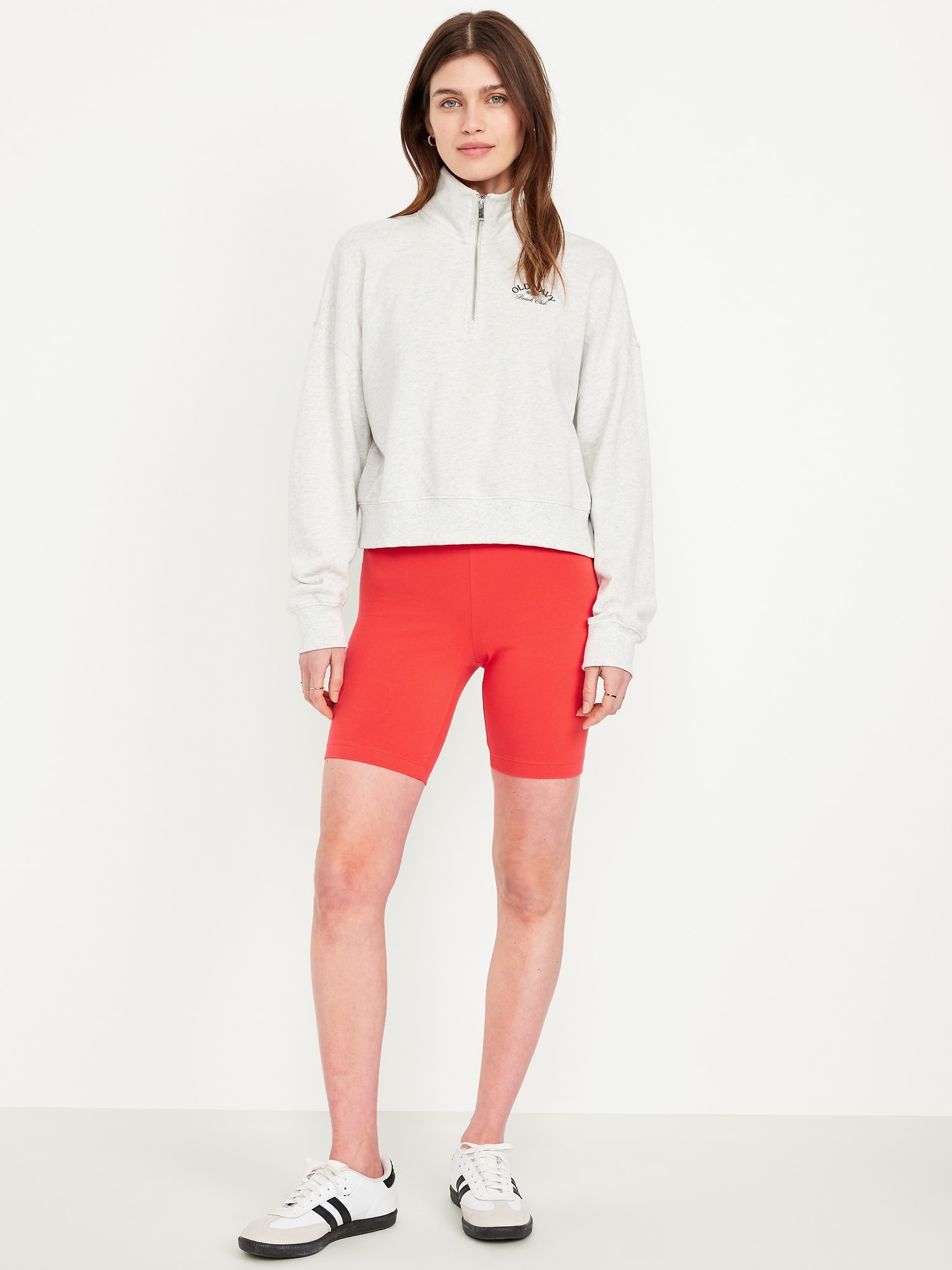 High-Waisted Biker Shorts -- 8-inch inseam