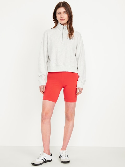 High-Waisted Biker Shorts -- 8-inch inseam