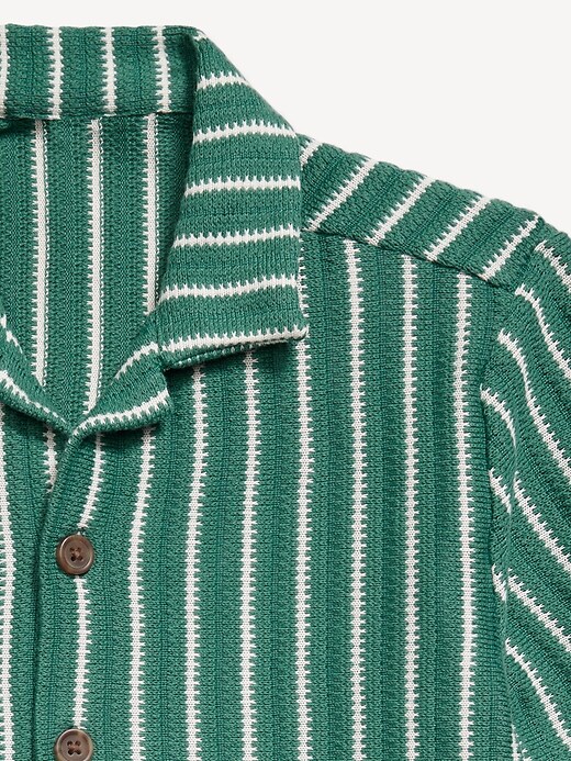 Image number 3 showing, Printed Short-Sleeve Sweater-Knit Shirt for Boys