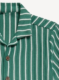 View large product image 3 of 3. Printed Short-Sleeve Sweater-Knit Shirt for Boys