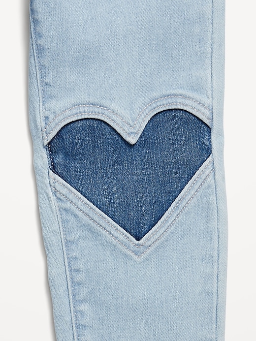 L'image numéro 5 présente Jegging Rockstar à extensibilité 360° à taille haute avec appliques aux genoux pour fille