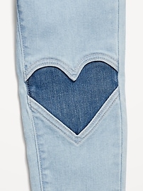 View large product image 5 of 5. High-Waisted Rockstar 360° Stretch Knee-Patch Jeggings for Girls