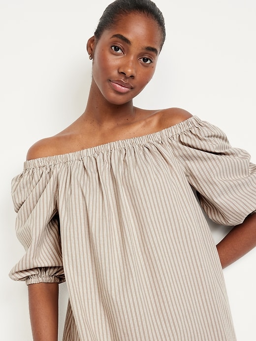 Image number 3 showing, Striped Mini Swing Dress