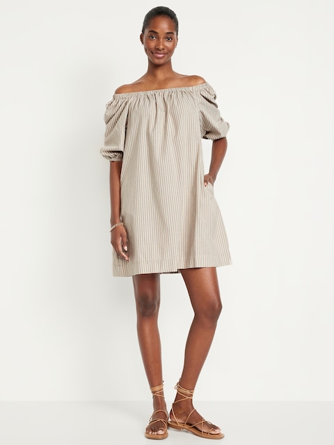 Striped Mini Swing Dress