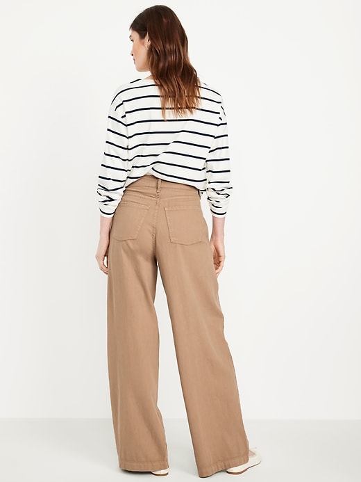 Image number 3 showing, High-Waisted Super Wide-Leg Drapey Pants