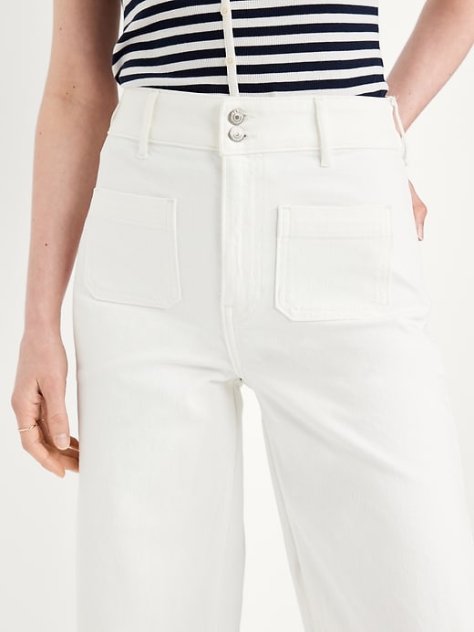 Image number 10 showing, Extra High-Waisted Mariner Wide-Leg Jeans