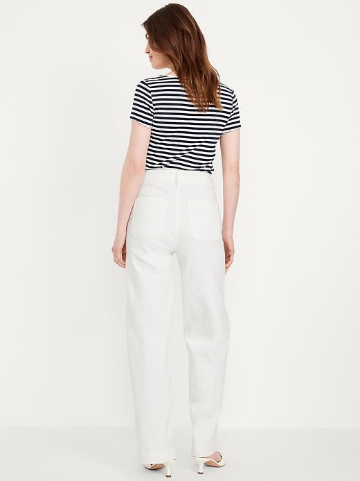 Image number 8 showing, Extra High-Waisted Wide-Leg Jeans