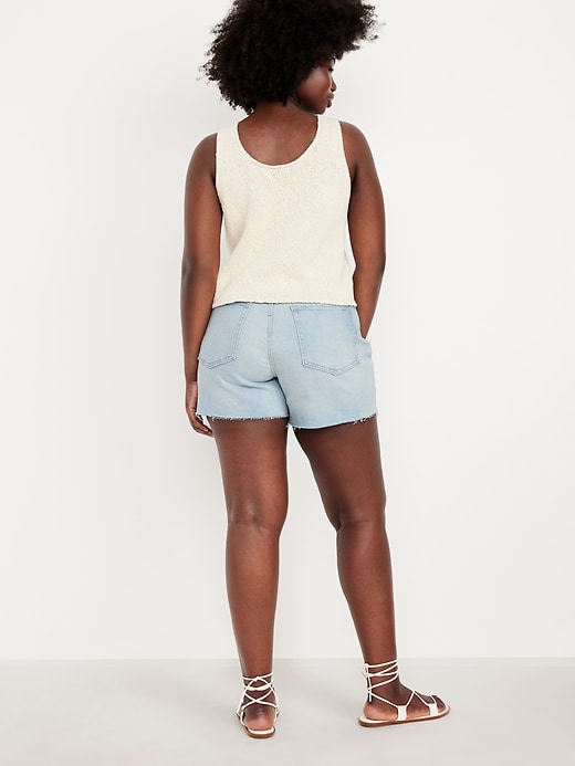 Image number 6 showing, Curvy High-Waisted OG Jean Cut-Off Shorts -- 5-inch inseam