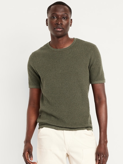 Image number 1 showing, Sweater-Knit T-Shirt