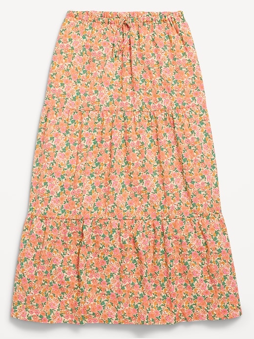 View large product image 1 of 2. Printed Tiered Swing Midi Skirt for Girls