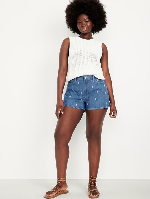 Image number 5 showing, Curvy High-Waisted OG Jean Shorts -- 3-inch inseam