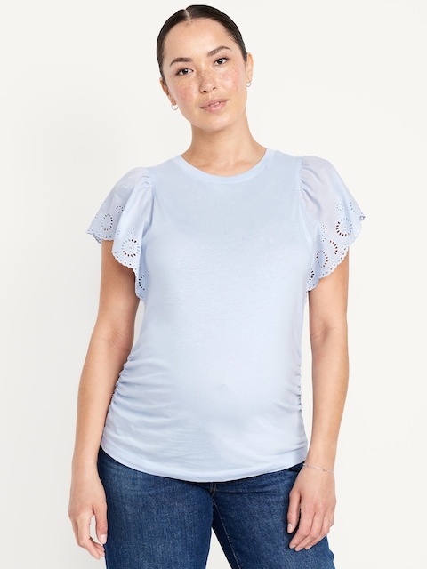 Maternity EveryWear Flutter Sleeve Top