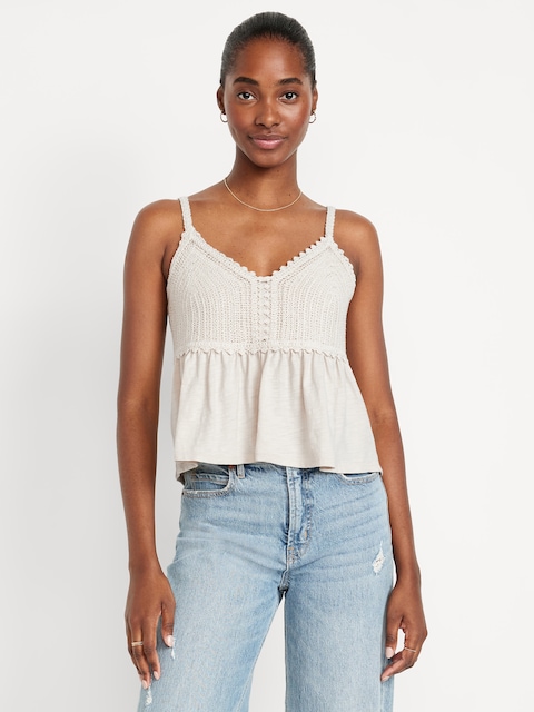 Haut en crochet sans manches