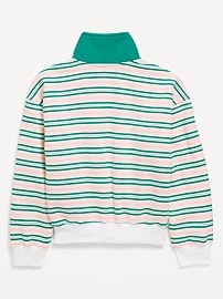 View large product image 3 of 3. Oversized Quarter-Zip Sweatshirt for Girls