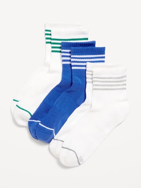 Athletic Quarter Crew Sock 3-Pack for Women