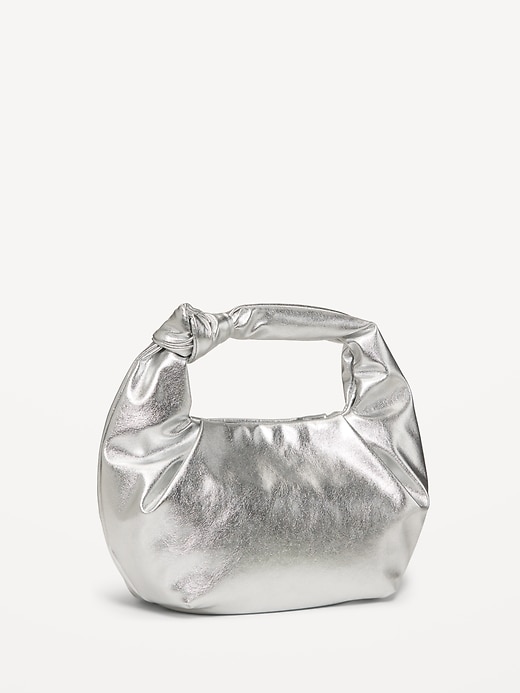 View large product image 1 of 3. Faux-Leather Croissant Bag