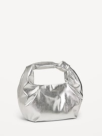 View large product image 3 of 3. Faux-Leather Croissant Bag