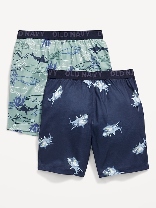 View large product image 2 of 2. Printed Jersey-Knit Pajama Jogger Shorts for Boys