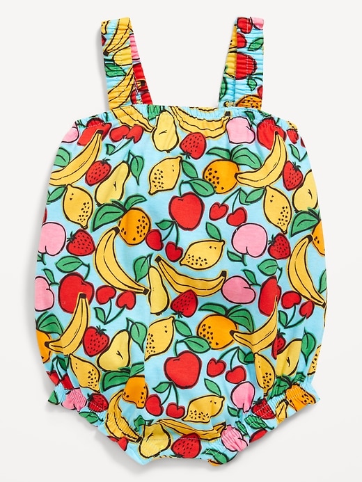 View large product image 1 of 1. Printed Sleeveless One-Piece Romper for Baby