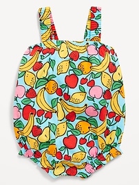 Image number 1 showing, Printed Sleeveless One-Piece Romper for Baby