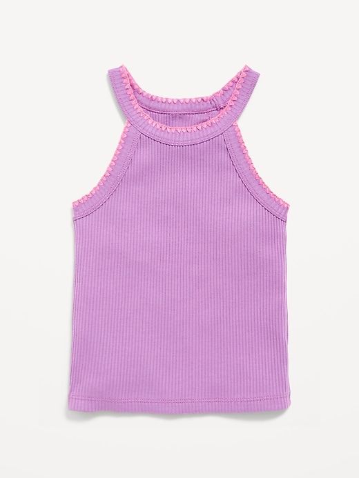 View large product image 1 of 1. Fitted Halter Tank Top for Toddler Girls