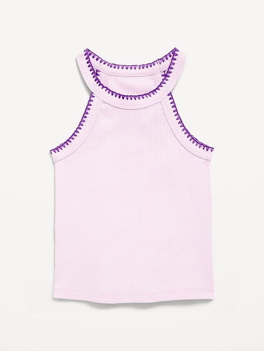 View large product image 1 of 1. Fitted Halter Tank Top for Toddler Girls