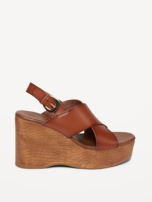 Image number 4 showing, Crisscross Wedge Sandals for Women