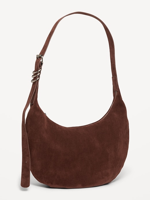 View large product image 1 of 3. Slouchy Suede Hobo Bag