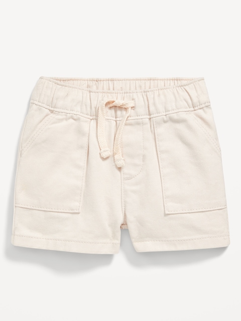 Short utilitaire en sergé à taille élastique pour bébé