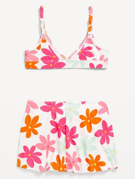 View large product image 2 of 2. Printed Swim Top and Skirt Set for Girls