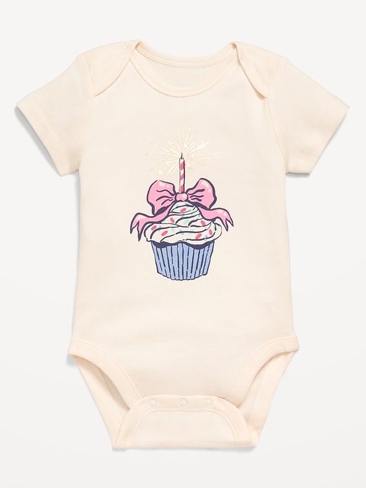 View large product image 1 of 2. Short-Sleeve Graphic Bodysuit for Baby