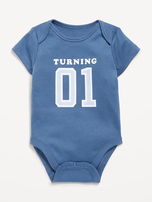 View large product image 1 of 2. Short-Sleeve Graphic Bodysuit for Baby