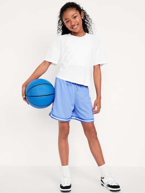 High-Waisted Mesh Basketball Shorts for Girls