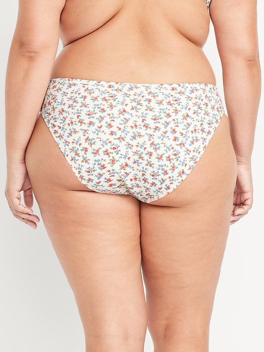 Image number 8 showing, Mid-Rise Textured Bikini Swim Bottoms