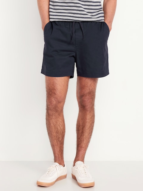Short de jogging en sergé, entrejambe de 5 cm