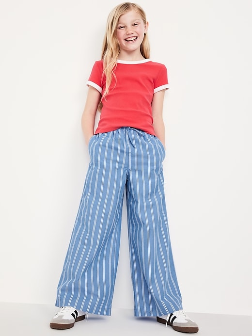 Image number 3 showing, Lighweight Printed Poplin Pants for Girls
