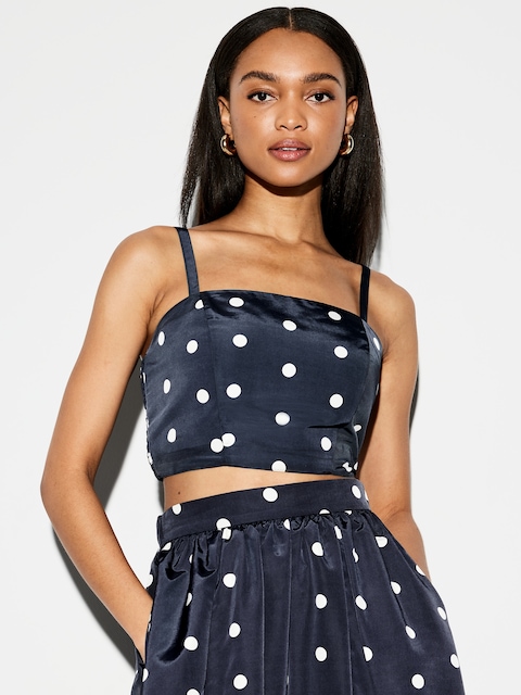 The Occasion by Old Navy Taffeta Cropped Tank Top - Blue