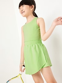 Image number 1 showing, PowerChill Criss-Cross Performance Shorts Bodysuit for Girls