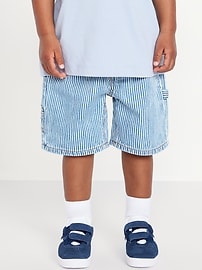 Image number 2 showing, Printed Baggy Carpenter Jean Shorts for Toddler Boys