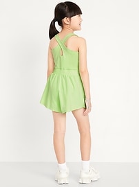 Image number 2 showing, PowerChill Criss-Cross Performance Shorts Bodysuit for Girls